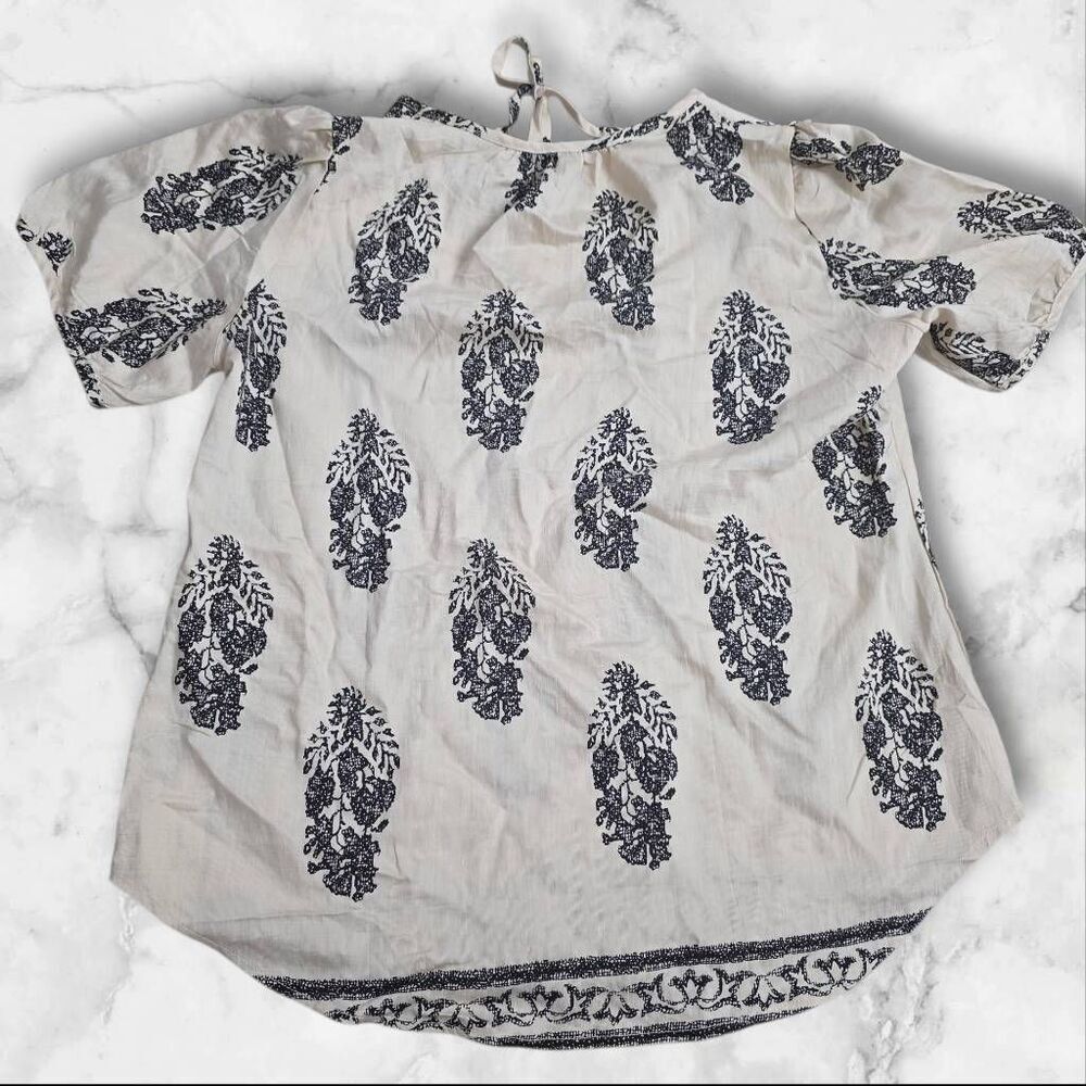 Lomon Boho Short Sleeve Shirt Size Medium